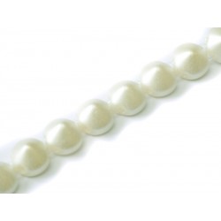 Tipp Beads 8 mm Pastel White - 10 pz