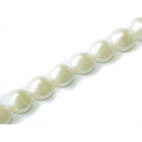 Tipp Beads 8 mm Pastel White - 10 pz