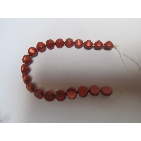 Tipp Beads 8 mm Metallic Bronze - 10 pz