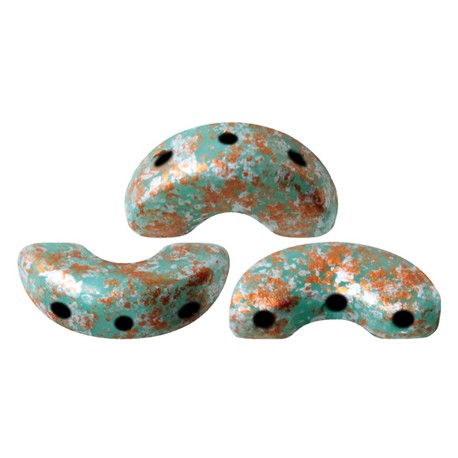 Arcos® par Puca® 5x10 mm Opaque Green Turquoise Tweedy - 10 g