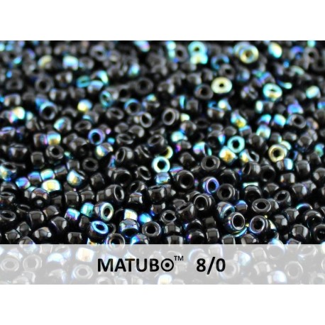 Perline Matubo 8/0 Jet AB - 10 g