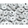 Wheel Beads 6 mm Chalk White Etched Labrador Full - 5 g