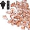 Kite Beads 9 x 5 mm Copper Splash Chalk Opaque - 5 g