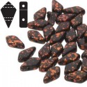 Kite Beads 9 x 5 mm Copper Splash Jet Opaque - 5 g
