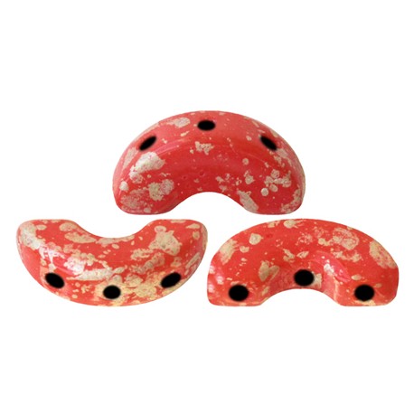 Arcos® par Puca® 5x10 mm Opaque Coral Red Splash - 10 g