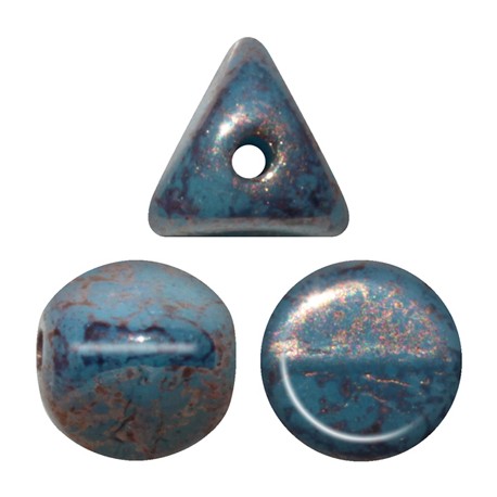 Ilos® par Puca® 5x5 mm Opaque Blue Turquoise Bronze - 10 g