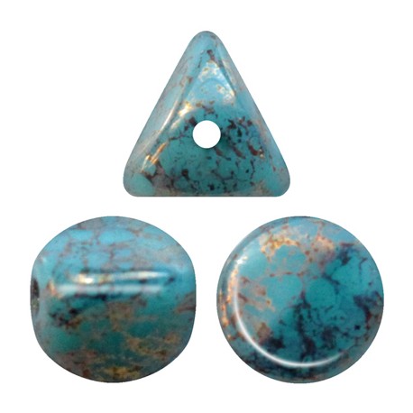Ilos® par Puca® 5x5 mm Opaque Green Turquoise Bronze - 10 g