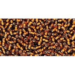 Rocailles Toho 15/0 Silver-Lined Smoky Topaz