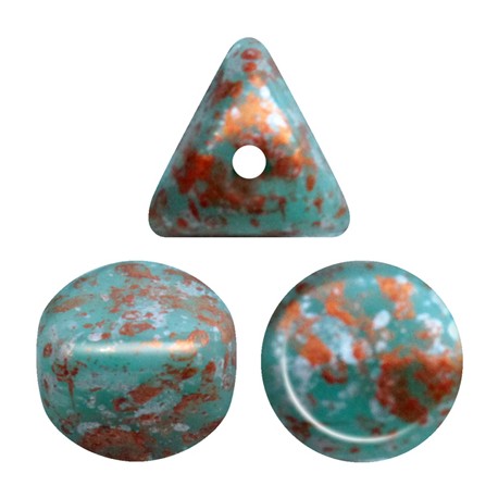 Ilos® par Puca® 5x5 mm Opaque Green Turquoise Bronze - 10 g
