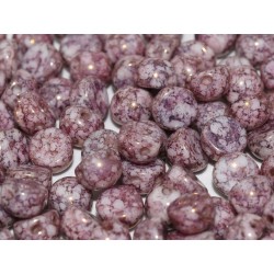 Cabochon Doppio Foro 6 mm Opaque Teracota Purple - 10 pz