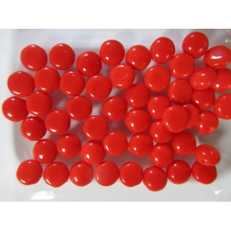 Candy Beads 8 mm Opaque Red - 20 pz