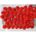 Candy Beads 8 mm Opaque Red-Orange - 20 pz