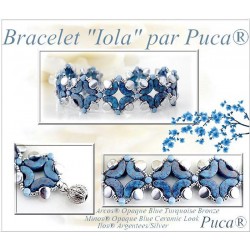 Kit Bracciale Iola By Puca versione Azzurro/Argento (kit materiali)