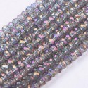 Rondelle Sfaccettate in Vetro 3 x 2 mm Violet AB - 1 Filo da circa 100 pz