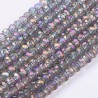 Rondelle Sfaccettate in Vetro 3 x 2 mm Violet AB - 1 Filo da circa 100 pz