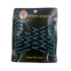 Magic Hair Comb with Glass Seed Beads 90x80 mm, Light Blue/Blue - 1 pc