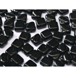Silky Beads 6x6 mm Jet - 30 pcs