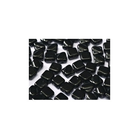 Perline Silky 6x6 mm Jet - 30 pz