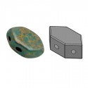 PAROS® par Puca® 7 X 4 mm Opaque Green Turquoise Bronze- 5 g