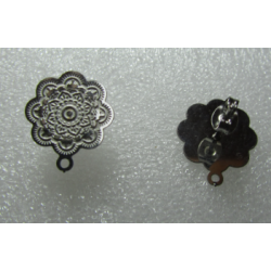 Perno Acciaio Fiore Lavorato 15 mm con farfallina - 2 pz