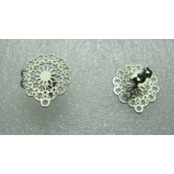 Perno Acciaio Fiore Traforato 15 mm con farfallina - 2 pz