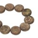 Coin Doppio Foro 14 mm Etched Jet Bronze - 4 pz