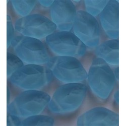 Leaves 12x7 mm Aquamarine Mat - 20 pcs