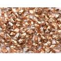 Tulip Petals 4x6 mm Crystal Capri Gold - 40 pz