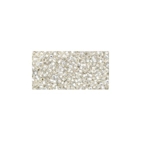 Rocailles Toho 15/0 Silver-Lined Milky White
