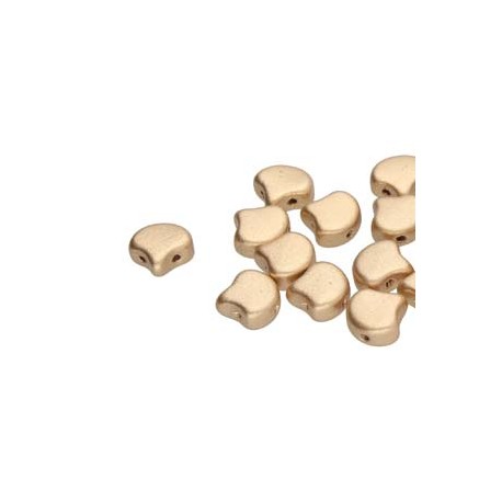 Ginkgo Leaf Bead 7,5 x 7,5 mm Matte Metallic Antique Gold - 5 g