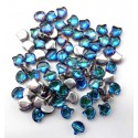 Ginkgo Leaf Bead 7,5 x 7,5 mm Backlit Petroleum - 5 g