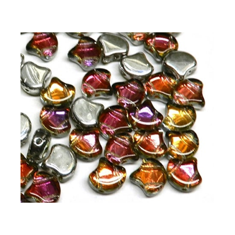 Ginkgo Leaf Bead 7,5 x 7,5 mm Matte Jet - 5 g