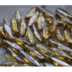Daghe 5x16 mm Yellow Silver Travertin - 20 pz