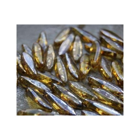 Daghe 5x16 mm Yellow Silver Travertin - 20 pz