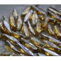 Daghe 5x16 mm Yellow Silver Travertin - 20 pz
