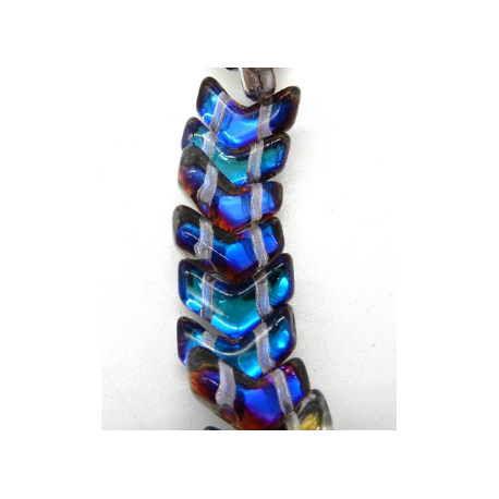 Chevron Duo 10 x 4 mm Jet Full Vitrail - 15 Pz