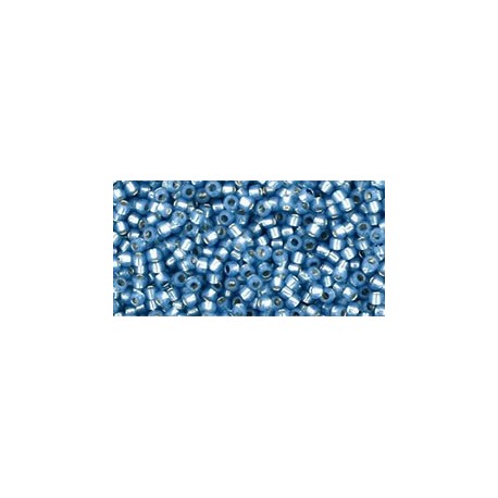 Rocailles Toho 15/0 Silver-Lined Milky Montana Blue