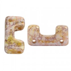 Telos® par Puca® 12x6 mm Opaque Mix Amethyst/Gold Ceramic Look - 10 pz