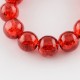 Perle Tonde in Vetro Crackle 8 mm Rosse - 20 pz