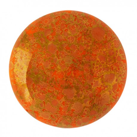 Cabochon par Puca® 25 mm Happy Festive Season Collection Limited Edition Opaque Coral Red Bronze - 1 pz
