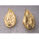 Perno in Zama Foglia 29x14 mm Color Oro Opaco - 2 pz