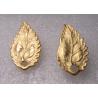 Perno in Zama Foglia 29x14 mm Color Oro Opaco - 2 pz
