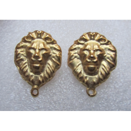 Perno in Zama Leone 25x18 mm Color Oro Opaco - 2 pz