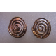 Zamak Swirl Ear Stud 20x17 mm Gold/Bronze Color - 2 pcs