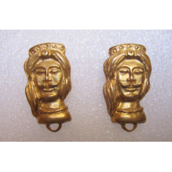 Zamak Waist Figure Man Ear Stud 28x15 mm Gold Mat Color- 2 pcs