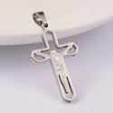 Pendente Crocifisso Acciaio 33x19,5x2 mm - 1 pz