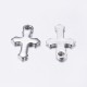 Pendente /Charm Croce Acciaio 12x7x1 mm - 10 pz