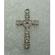 Pendente Croce Stile Tibetano 26x15 mm Color Argento Anticato - 1 pz