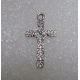 Pendente Croce Stile Tibetano 26x15 mm Color Argento Anticato - 1 pz