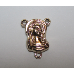 Virgin Link for Rosary 20x15x5 mm, Unfading Golden Color Plated - 1 pc